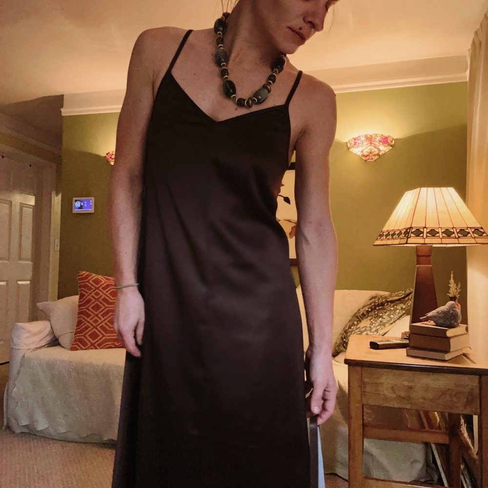 Elegant Black Slip Dress